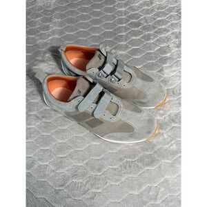 Piloti Mens Grey Suede Driving Shoes Hook‎ Loop Strap Sneakers US 10 see descrip